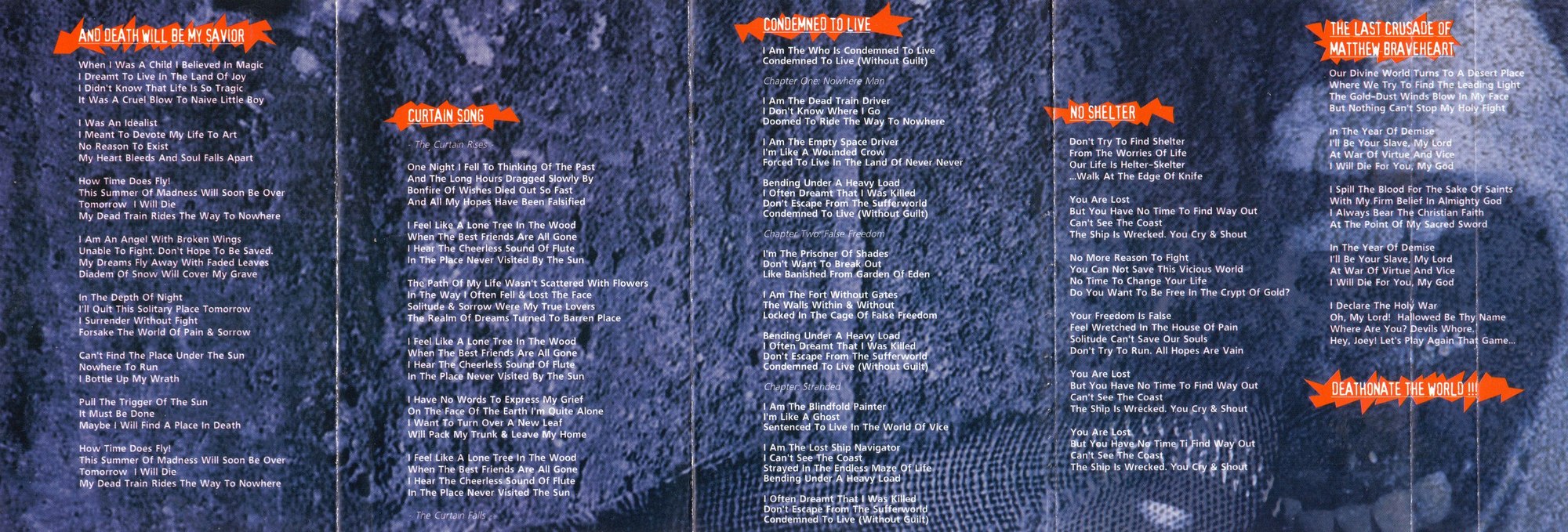 DEATHONATOR — «And Death Will Be My Savior» (2001) [скан кассеты]